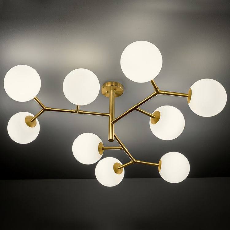 Lampu Minimalis Kuningan - Lampu kuningan desain minimal kontemporer.